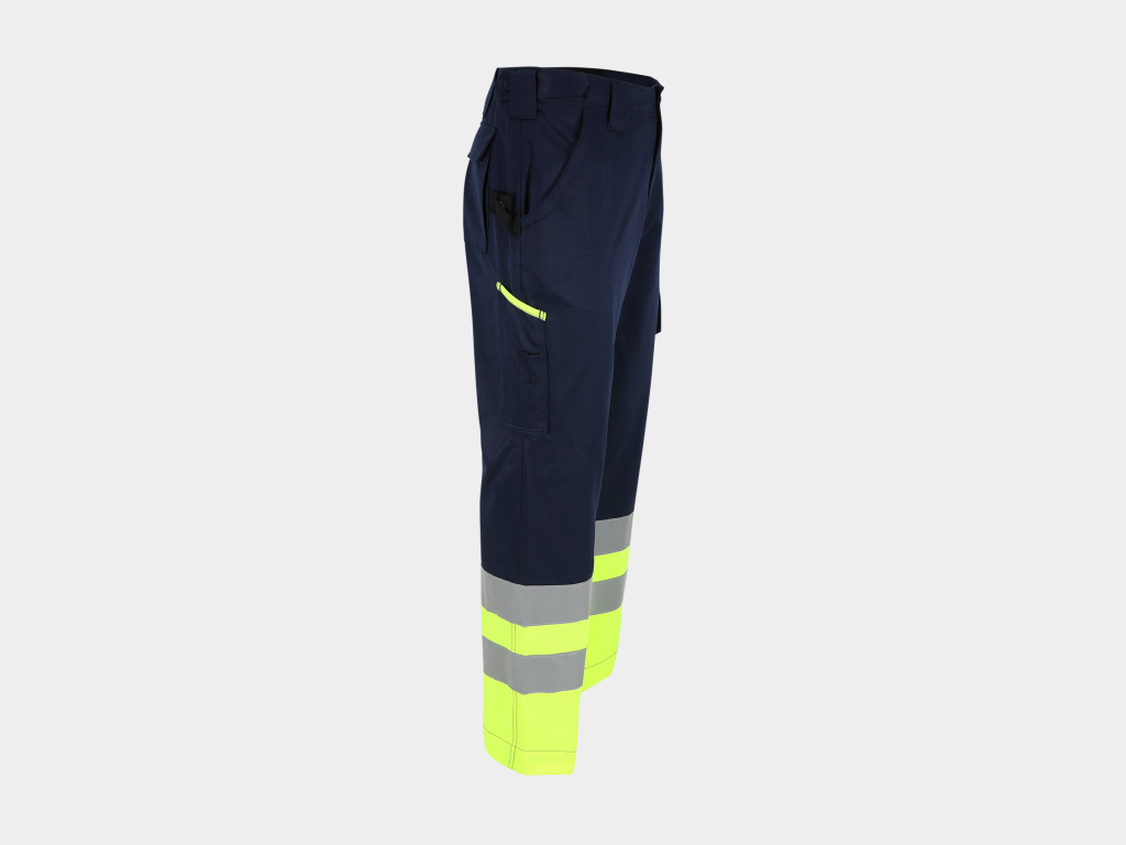 Olympus High Viz Pantalon bleu marine-jaune fluo 3.png