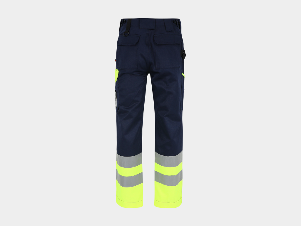Olympus High Viz Pantalon bleu marine-jaune fluo 4.png