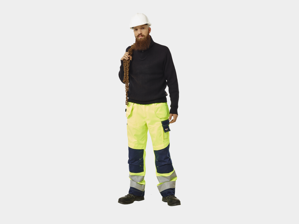 Styx High Viz Pantalon jaune fluo-bleu marine 5.png