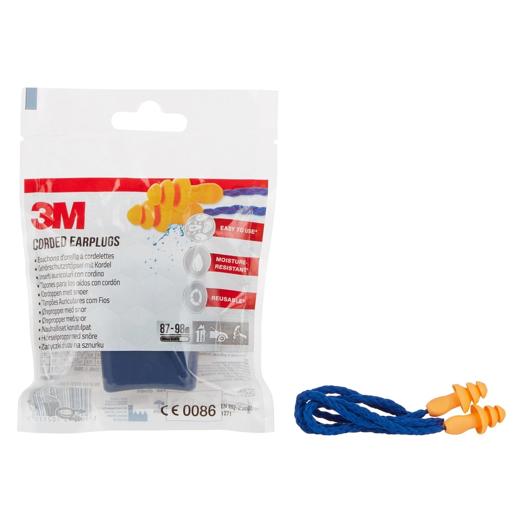 Bouchons d'Oreille à Cordelettes 3M Avec Boite de Stockage