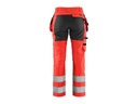 Pantalon Stretch Haute-Visibilité Femme rouge fluo-noir 2.jpg
