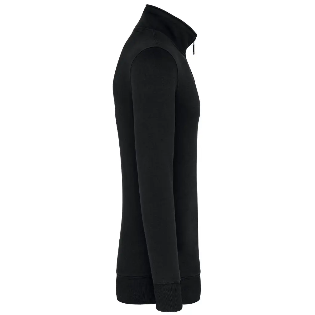 K487 - Sweat-Shirt Col Zippé Homme noir 3.webp