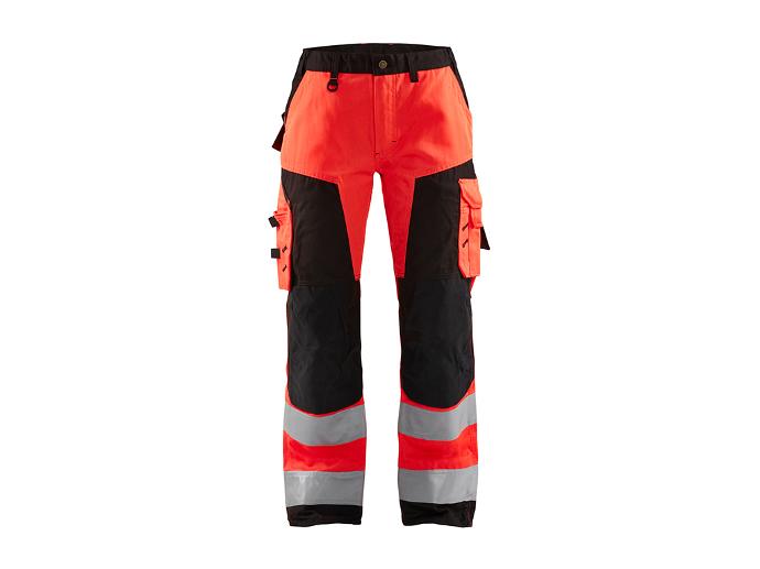 Pantalon Artisan Haute-Visibilité Femme 7155 (Rouge fluo/Noir, C34)