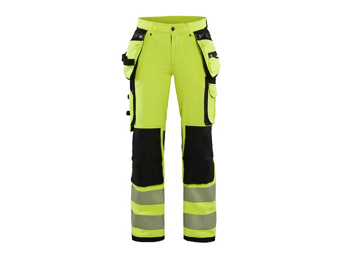 Pantalon Stretch 4D Haute-Visibilité Femme 7197 (Jaune fluo/Noir, C34)