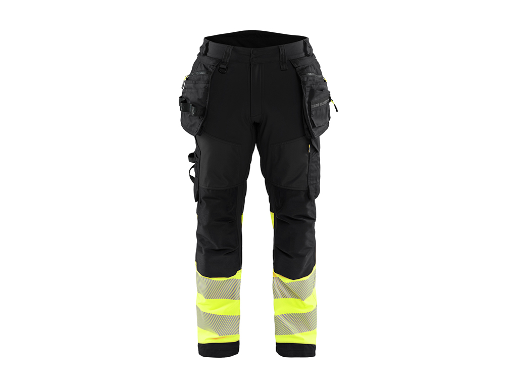 Pantalon Softshell Haute-Visibilité 1821 (Noir/Jaune fluo, C44)