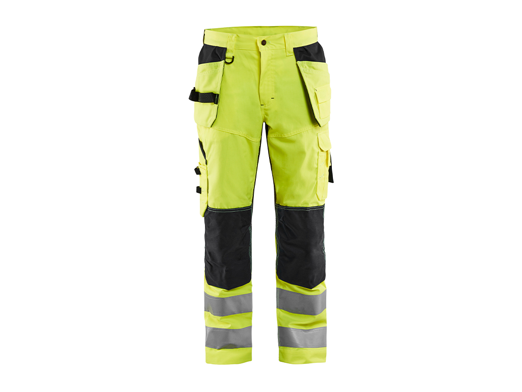 Pantalon Artisan Aéré Haute-Visibilité +Stretch 1565 (Jaune fluo/Noir, C44)