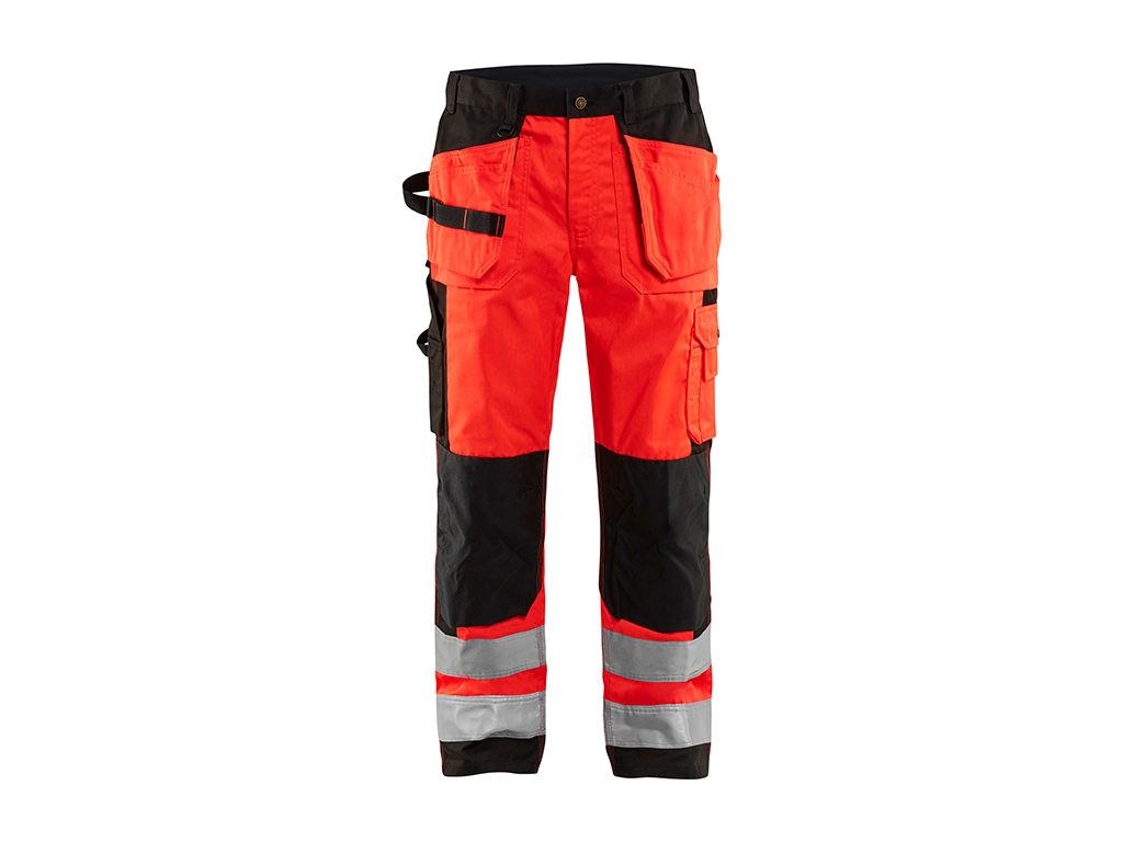 Pantalon Artisan Haute-Visibilité 1533 (Rouge fluo/Noir, C44)