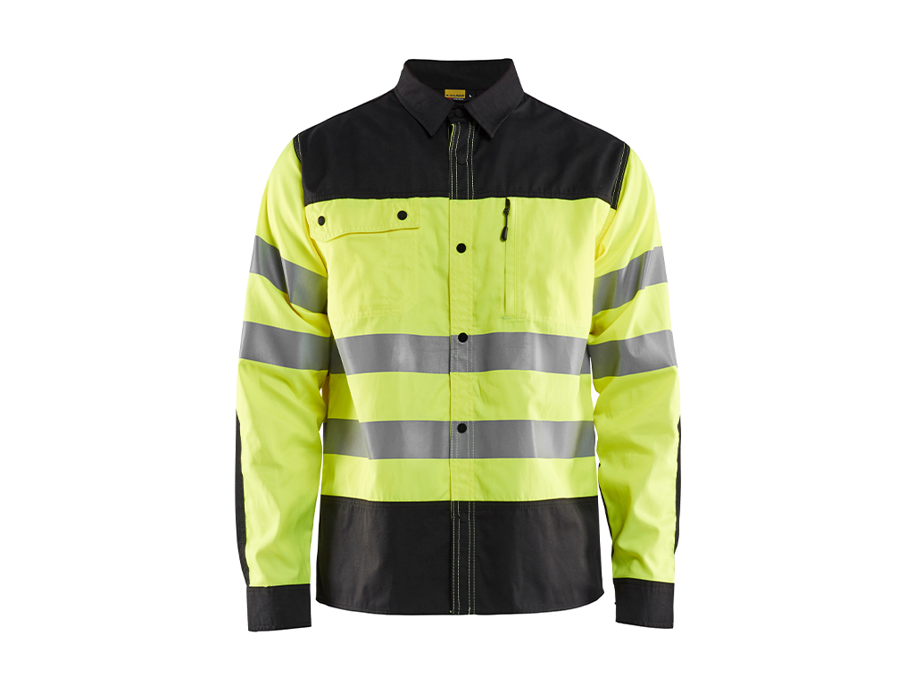 Chemise Haute-Visibilité 3255 (Jaune fluo/Noir, XS)