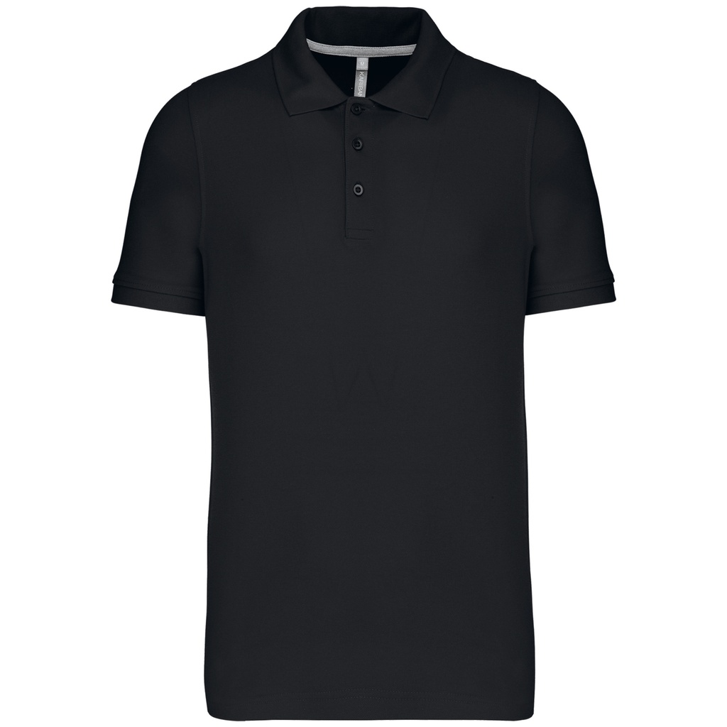 [K241-BK-S] K241 - Polo Piqué Manches Courtes Homme (Noir, S)