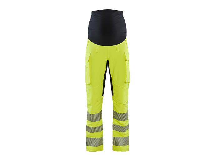 Pantalon de Grossesse Haute-Visibilité Stretch 4D 7100 (Jaune fluo/Noir, XS)