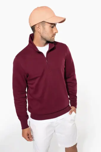 K487 - Sweat-Shirt Col Zippé Homme